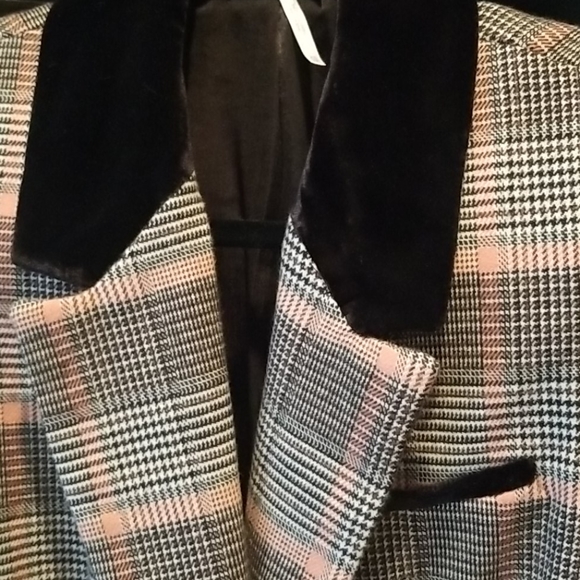 NWT Free People Houndstooth Vest Velvet details XS - Picture 3 of 10